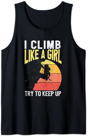 I Climb Like A Girl Rock Kletterausrüstung Kinder Damen Vintage Tank Top