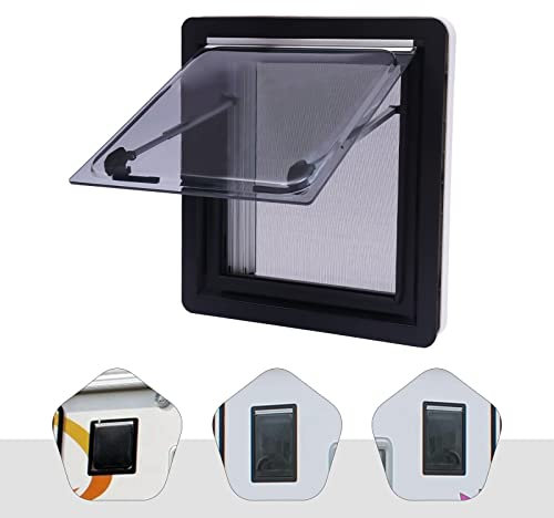 Fetcoi Fenêtre pliante avec volet roulant intégré et protection solaire pour caravane 45 x 50 cm