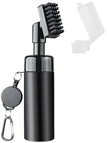 THE GOLFER STORE Golf Club Cleaner Brush, Golf Club Cleaning Brush with Retainer Clip & Spray Water Bottle Holds 5 Ounces of Water, Golf Accessories for Men & Women