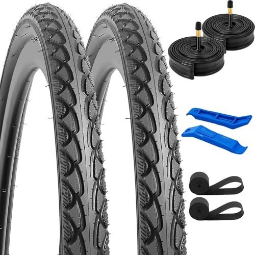 YunSCM 2Pcs Faltbare 28 Zoll Fahrradreifen 28x1.50 700x38C Mantel 40-622 Kompatibel 700x38C 700x40C Stadt/Straße Reifen