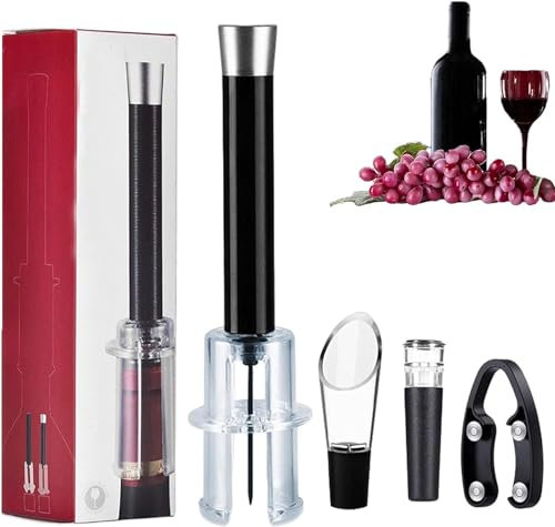 Wino on The Go Wine Opening Set, Wine Bottle Opener, Air Pressure Pump Bottle Opener with Foil Cutter,Aerator Pourer,Vacuum Stopper, Simple Cork Remover, Perfect Wine Gift