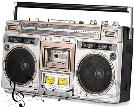 Kassettboombox 80-tal retro, Bluetooth Boombox kassettspelare, bärbar AM/FM-radiokassettspelare, inbyggd högtalare, för familjesammankomster/resor