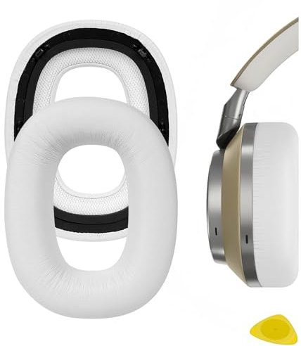 GEEKRIA QuickFit Ersatz-Ohrpolster für Bowers & Wilkins B&W Px8, Px7 S2 Kopfhörer, Ohrpolster, Headset-Ohrpolster, Ohrmuschel-Abdeckung, Reparaturteile (weiß)