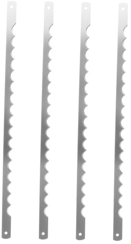 Homoyoyo 4pcs Nonstick Serrated Blades for Bread Maker Replacement Cutter Saw Blades for Slicing Breads Pastries and Cookies Efficient Design Reduces Crumbs and Waste