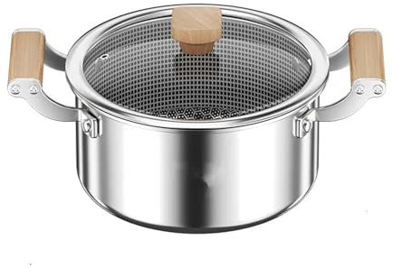 Casseruola Pentola antiaderente a nido d'ape in acciaio inossidabile 316 con coperchio Pentola calda for uso domestico Fornello a induzione Fornello a gas Padella universale Per Brasare, Stufare(26CM