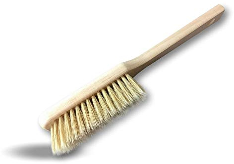 Kibros Brosse balayette boulangère Cote à dorer Bambou Soie 40 mm | Cote à dorer, bambou, soie blanche sortie 40 mm, four boulanger pâtissier entretien nettoyage plaque.