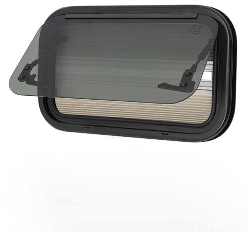 Wohnmobilfenster Ausstellfenster 500x300mm Wohnmobil Fenster Seitenfenster mit integriertem Rollo und Fliegengitter für RV Wohnwagen, Kastenwagen, Van, Camper, Auto,Boot