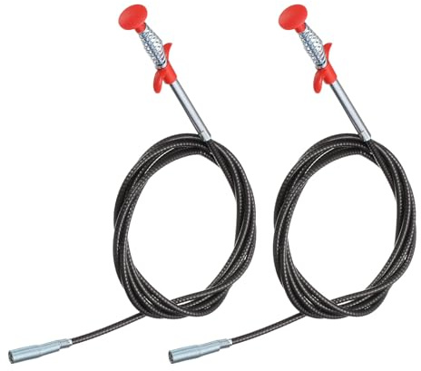 QUARKZMAN 2 Piezas Herramienta De Recogida Flexible Con Garra 0.47 Diámetro 79 4 Garras Acero Inoxidable Gancho De Limpieza Destapa Desagües Cabello Limpiador De Tuberías Destapador