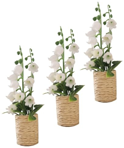 GARVALON 12 Bonsai Finti in Miniatura Giacinto Artificiale Piante Decorative in Vaso per Casa delle Bambole e Micro Paesaggi