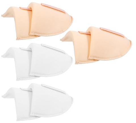 Quilax 4 Paar Schulterpolster Schaum Damen,Selbsthaftend Schulterpolster Damen Herren,rutschfeste Shoulder mit Klettband,Shoulderpad Zum Einnähen,1.5 Zentimeter Dick,für Blazer Hemden Jacken Mäntel