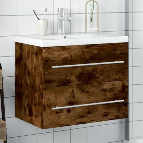 Frdhee Mobili da bagno, piccolo scaffale, mobiletto con lavabo da incasso, per bagno, spogliatoio, WC per ospiti