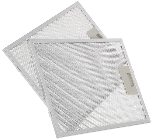 PERSELOSO Metal Mesh Range Hood Filters 2 Pack 260×320×9Mm 3-Layer Grease Screens for Cooker Hood Ventilation Household Kitchen Supplies