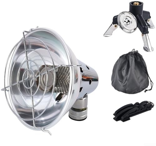 Portable Gas Heater For Camping And Hiking, Compact For Mini Stove With Iron Build For Tent Warmth, Lightweight Outdoor Heating Device, Natural Iron Color, 15x15x14cm Size(2 silver)