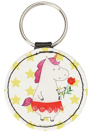 Mr. & Mrs. Panda Schlüsselanhänger Einhorn Dame - Geschenk, Bachelor, mini, Trennung, Freundin, Taschenanhänger, Unicorn, Frau, schlüsselbund anhänger, Schlüsselaccessoire, Einhörner