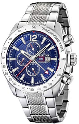 Festina Herrkronograf kvarts klocka med rostfritt stål armband F20439/2
