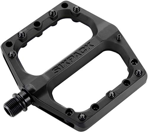 Sixpack Racing Menace Pedale für MTB, Erwachsene, Unisex, Stealth Black, Einheitsgröße