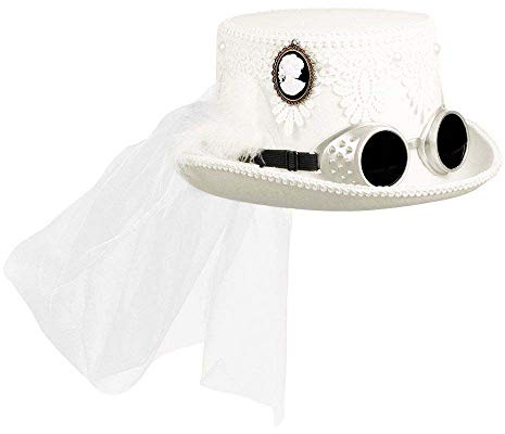 Boland - Steampunk Hut Marrypunk | Zylinder mit Brille für Retro Kostüm, Karneval, Cosplay und Mottoparty