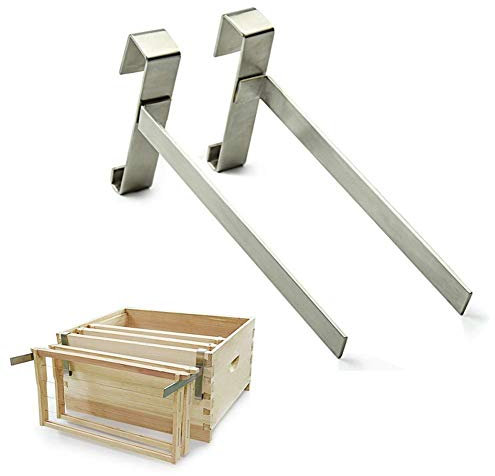 Anwangda Bienenstock-Sitzstange, Rahmenhalter, Imker-Sitzstange, langlebig, Imkerei-Werkzeuge, DIY, einfach zu installieren, langlebig, Imkerei-Werkzeuge, Gartenbedarf, Zuhause (Größe: 2 Stück)