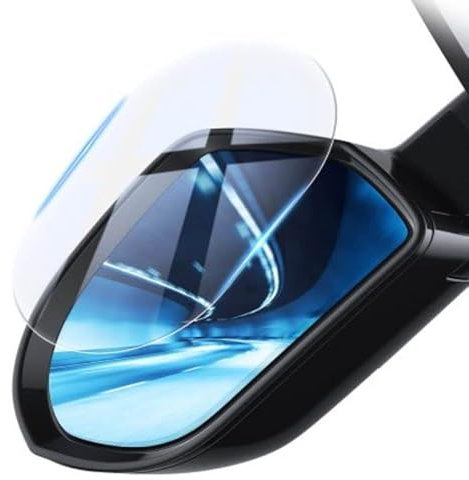 SHOP-STORY - RAINPROOF FILM : Pack de 2 Films de Protection pour Rétroviseur Anti-Pluie et Anti-Buée (95-135 mm)