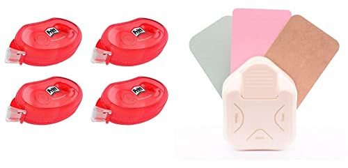 Pritt Kleberoller Compact permanent & Vaessen Creative 3-in-1 Eckenstanzer 4-7-10mm, Crème