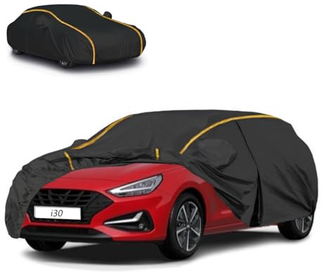 Ufgwhirl Fundas Coche Exteriores para Hyundai i30(2007-22) Cubierta de Coche,Todo Clima al Aire Libre a Prueba de Viento a Prueba de Nieve protección UV con Cubierta de Coche de Tira Reflectante