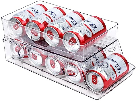 Fridge Organisers,Fridge Can Dispenser Foldable Refrigerator Rolling Can Dispenser Fridge Beer Can Organiser Soda Can Dispenser Drink Organiser for Fridge Kitchen Cabinet