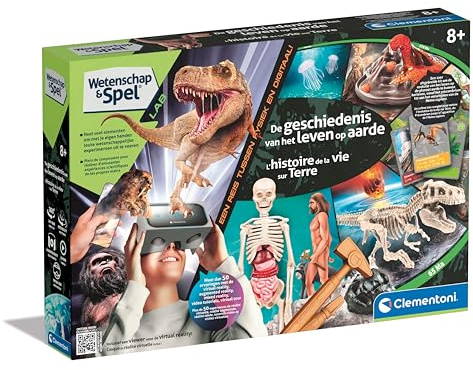 Clementoni - 56191 - Science & Jeu - L'Histoire De La Vie sur Terre - (Langue française, Langue néerlandaise), expériences scientifiques, Jeux éducatifs 8-12 Ans, fabriqué en Italie