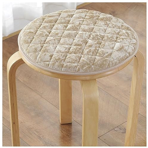 MOODMUSE 1/2/4er Set Sitzkissen Filz Rund Stuhlkissen Sitzauflage Gepolstert (Color : Beige, Size : 30CM(4 Pack))