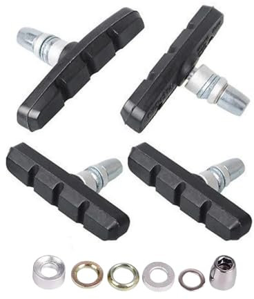 Freni Bici, 2 Paia Pattini per Bici da Corsa, V-Brake Impostati, Blocco Freno per Mountain Bike, Kit di Blocchi per Bicicletta