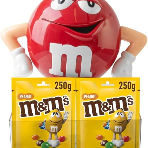 M&M's Espositore da Collezione Character Rosso da 36cm con 500g di M&M's alle Arachidi