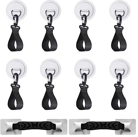 YWNYT 8 Set Kajak Paddle Clips mit Griff, Kajak Paddle Halter Edelstahl D-Ring Patch für Schlauchboot Kajak Schlauchboot Paddle Board Zubehör