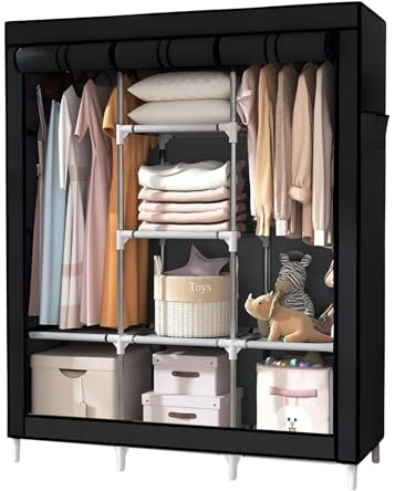 MAGIC SELECT Armadio Portatile in Tela, Portatili Armadio Guardaroba Pieghevole, per Riporre gli Oggetti Impermeabile, Guardaroba Organizzatore per Casa, Camera da Letto e Soggiorno. (150×170×45 cm)