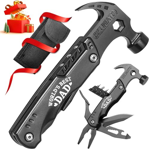 Fathers Day Ideal Dad Gifts- Gift for Dad, Fathers Day Dads Gift - Dad's Present from Daughter Wife, Dads Birthday Gifts - Multitool Hammer, Christmas Stocking Stuffers for Stepdad, Husband, Men