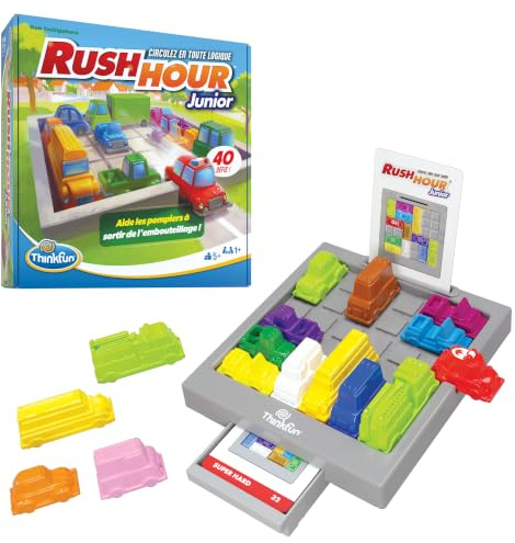 ThinkFun - Rush Hour Junior - Jeu de Société 5 Ans et Plus - Casse Tête Enfant - Jeu de Logique Enfant - 40 Défis - Dès 5 Ans - Ravensburger - 76604 - Version française
