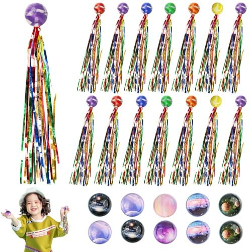 Unvtap 30 Stück Mitgebsel Kindergeburtstag 20 Flummi mit Schweif und 10 Hüpfbäll für Kinder, Geburtstags-Mitgebsel Füllstoffe für Jungen und Mädchen, Gummiball Spielzeug, Hüpfbälle