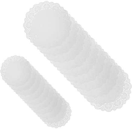 CIYODO 2sätze Runde Spitzen-papieruntersetzer Und Tischsets Für Kuchen Desserts Und Snacks Dekorative Akzente Für Feiern Und Anlässe