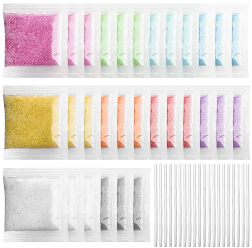 10 Farben Kerzensand, Kerzenwachs Granulat, Sandwachskerze mit 20 Stück 20 cm Kerzendochte, Wachsgranulat für Kerzen, Kerzenwachs zum Gießen, Kerzen Sand für die DIY Kerzenherstellung