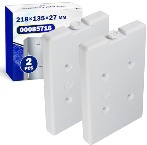2 Pièces Bloc Refrigerant pour Glaciere 218x135x27mm pour Frigo Congelateur | Pain de Glace pour Sac Isotherme avec le Code Original 00085716 pour Bosch pour Siemens - Garantie de 10 Ans - MONTERAL