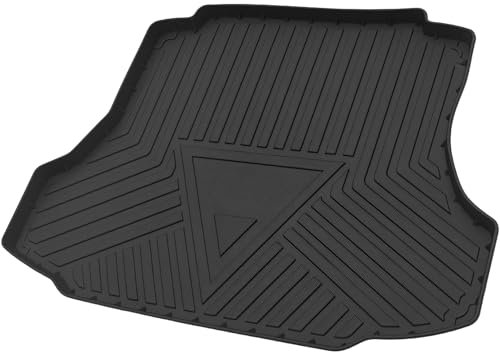 HOPESPANNER Flat Face Cargo Liner Rear Trunk Mat Trunk Cargo Luggage Boot Tray Mat Stripes and Triangles Pattern for Honda Civic 2006-2010 Anti-Slip