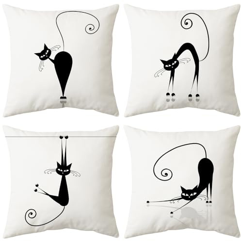 ARNTY Fundas de Cojín 45x45 cm, Juego de 4 Cundas para Cojines Decorativas de Terciopelo, Cojines de Sofá, Cushion Covers con Cremallera Oculta para Dormitorio, Oficina, Jardín y Sofá