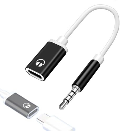 Cable Dongle de Audio USB C a Auxiliar, Adaptador de Conector de Auriculares Hembra de 3,5 mm,Auricular de cabeza plana hembra Typec - Cable estéreo para auriculares, adaptador de auriculares converti