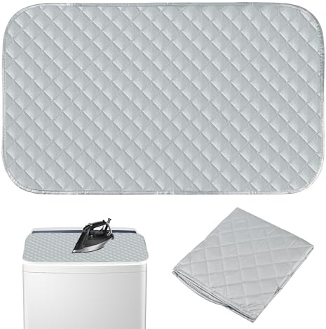 Tappetino da Stiro, 48 x 85 cm Telo per Stirare sul Tavolo Portatile, Coperta magnetica per tappetino da stiro,Coperta da Stiro per la Pressatura a Vapore sul Tavolo o Sul Letto