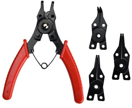 HAMPPLIES Professionelle Sprengringzange aus Hochkohlenstoffstahl in Rot mit Austauschbaren Spitzen Ergonomisch für Fahrräder und Landwirtschaftliche Maschinen Ermüdung