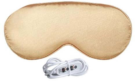 Runkoyea Parche Ocular Térmico - Parche para Dormir con 3 Niveles de Calor - Antifaz de Compresa Caliente Bloqueador de Luz para Cuidado Relajante, Relajación, Sueño, Meditación y Noche