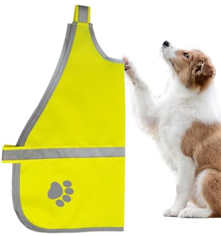 kaiop Gilet de Sécurité pour Chien - Vêtement De Protection Réfléchissant pour Chien - Équipement de Randonnée Réfléchissant Ajustable Haute Visibilité pour Promenade Chasse Construction