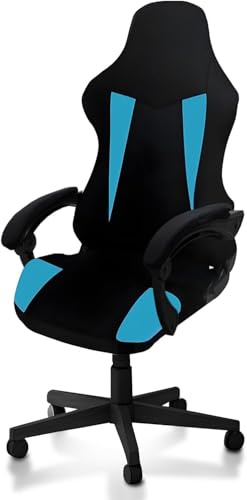 Copertura Sedia Gaming Elasticizzata Rivestimento Sedia Ufficio Gamer Con Braccioli Fodera Protettiva Lavabile Rimovibile Per Poltrona Computer Antipolvere(Blue,Armrests in one chair)