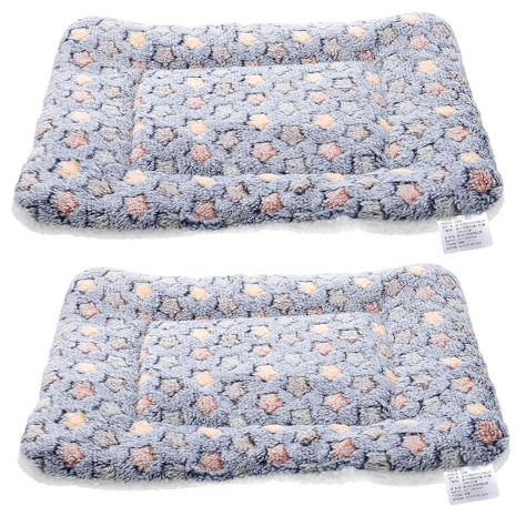 Hohopeti 2 Stück Teiliges Haustier wärmepad mit Flauschigem Cashmere Dicke Hundematte für Sofa Auto und Boden Rutschfestes Weiches Schlafkissen für Katzen Hunde und Kleine Haustiere