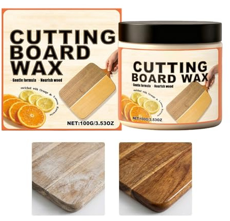 WJnflQN Paste Wax for Wood | 100g Food Grade Citrus-Scented Nourishing Home Supplies - Cutting Board Butter,for Plates Racks Furniture Kitchen Bowl Countertop Spoon Table Tools Utensil Chopping