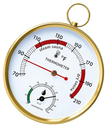 Steam Sauna Temperature Meter: Easy To Read & Portable Tool | Sauna Humidity And Temperature Monitor: For Enthusiasts, Reliable Sauna Monitoring