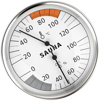 Steel Sauna Thermometers Hygrometer Temperature Meter Gauges for Accurate Indoor Climate in Gyms Temperature Gauges for Sauna